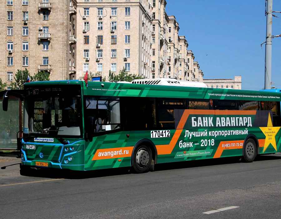 TMG Банк Авангард наружная реклама на транспорте Москва