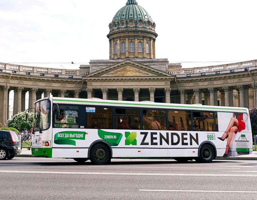 TMG Zenden наружная реклама на транспорте Петербург